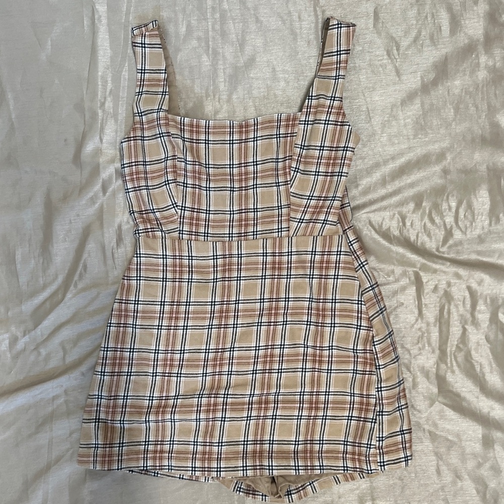 Plaid skort jumper